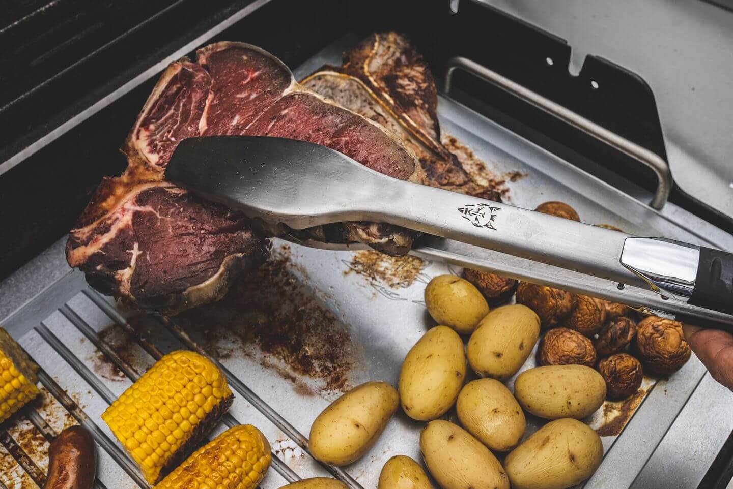 Grillen auf Teppanyaki Grillplatte